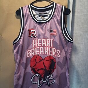 REASON Men's LG Tank Top Baskerball Jersey Heart Breakers BRAND-NEW w/tag